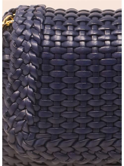 Cobalt blue woven leather shoulder bag Laboratorio Capri | 602COBALTBLUE
